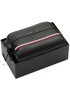 Tommy Hilfiger Leather Black Hand Bag For Men Gift Box