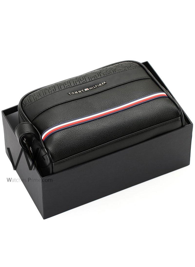 Tommy Hilfiger Plus - Tommy Hilfiger Leather Black Hand Bag For Men Gift Box - Image 1