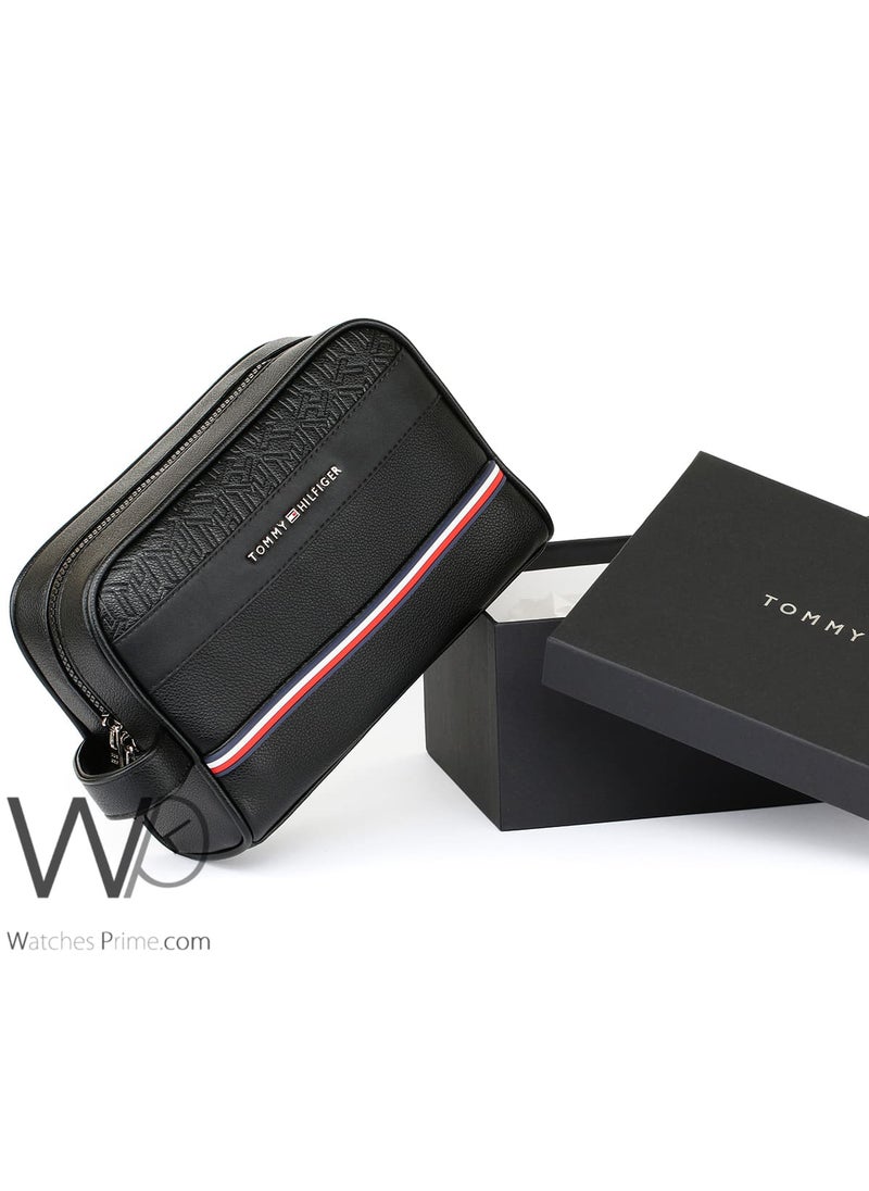 Tommy Hilfiger Plus - Tommy Hilfiger Leather Black Hand Bag For Men Gift Box - Image 1