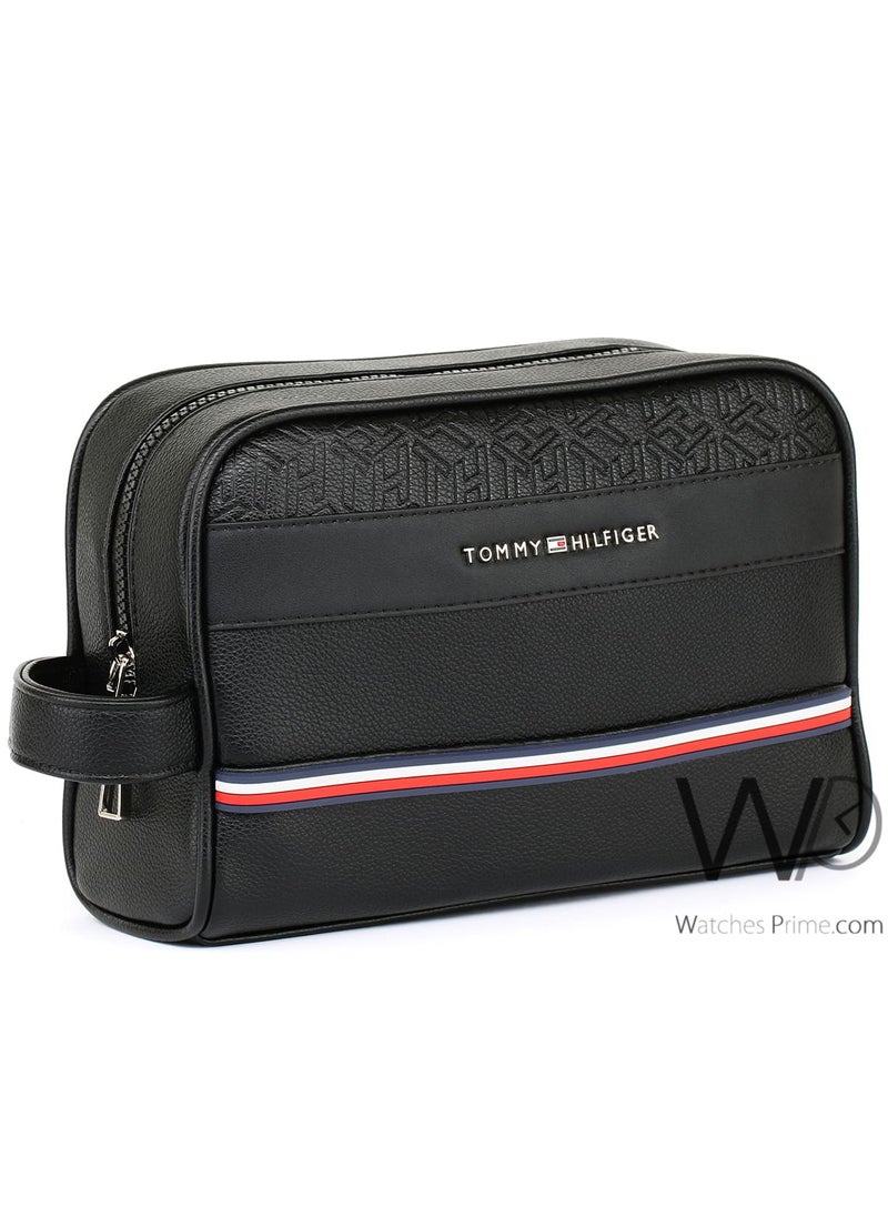 Tommy Hilfiger Plus - Tommy Hilfiger Leather Black Hand Bag For Men Gift Box - Image 1