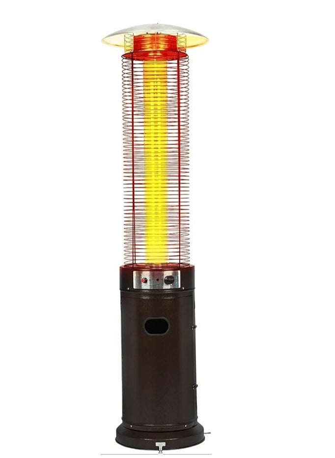 Patio Heater 42,000 BTU Pyrami-d Flame Outdoor Heater Propane Heater With Wheel Easy Carry, Outdoor Propane Patio Heater with Wheels, Commercial & Residential [US Delivery] (Black) - Image 1