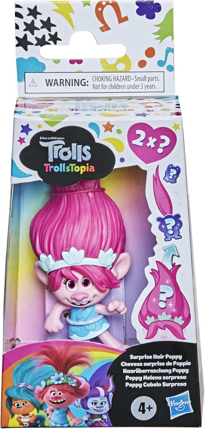 Trolls Trolls DreamWorks Topia Surprise Hair Poppy Collectible Doll Toy with 2 Hidden Surprise Critters in Hair for Kids 4 Years and Up - Image 2