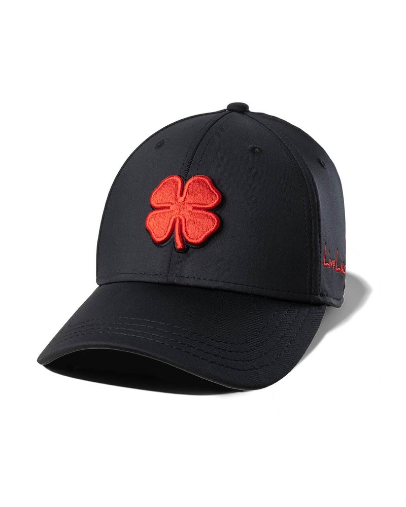 Black Clover Standard Premium 24 Hat, Black Hat/3D Red Clover - Image 3