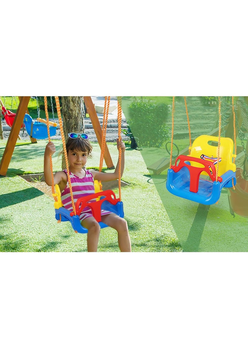 DubaiGallery كرسي أرجوحة للأطفال 3 في 1 من الرضع إلى المراهقين، كرسي لعبة أرجوحة للأطفال، كرسي معلق للأطفال قابل للفك في الهواء الطلق، للحدائق العامة في الهواء الطلق - Image 4