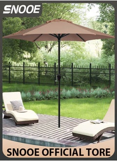 Snooe Outdoor Umbrella Steel Pole UPF50+ Protection Large Sun Shade Balcony Parasol for Outdoor Garden Backyard, Umbrella without base  - Image 1
