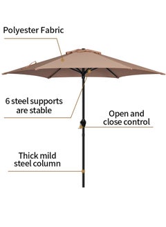 Snooe Outdoor Umbrella Steel Pole UPF50+ Protection Large Sun Shade Balcony Parasol for Outdoor Garden Backyard, Umbrella without base  - Image 5