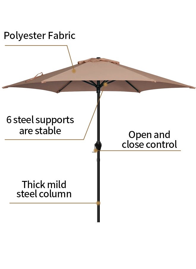 Snooe Outdoor Umbrella Steel Pole UPF50+ Protection Large Sun Shade Balcony Parasol for Outdoor Garden Backyard, Umbrella without base  - Image 5