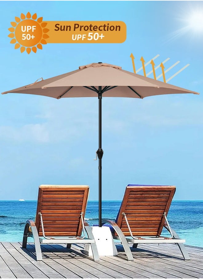 Snooe Outdoor Umbrella Steel Pole UPF50+ Protection Large Sun Shade Balcony Parasol for Outdoor Garden Backyard, Umbrella without base  - Image 3