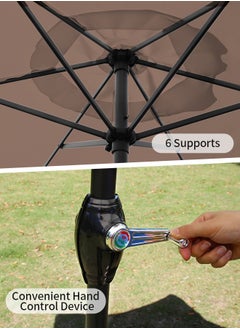 Snooe Outdoor Umbrella Steel Pole UPF50+ Protection Large Sun Shade Balcony Parasol for Outdoor Garden Backyard, Umbrella without base  - Image 4