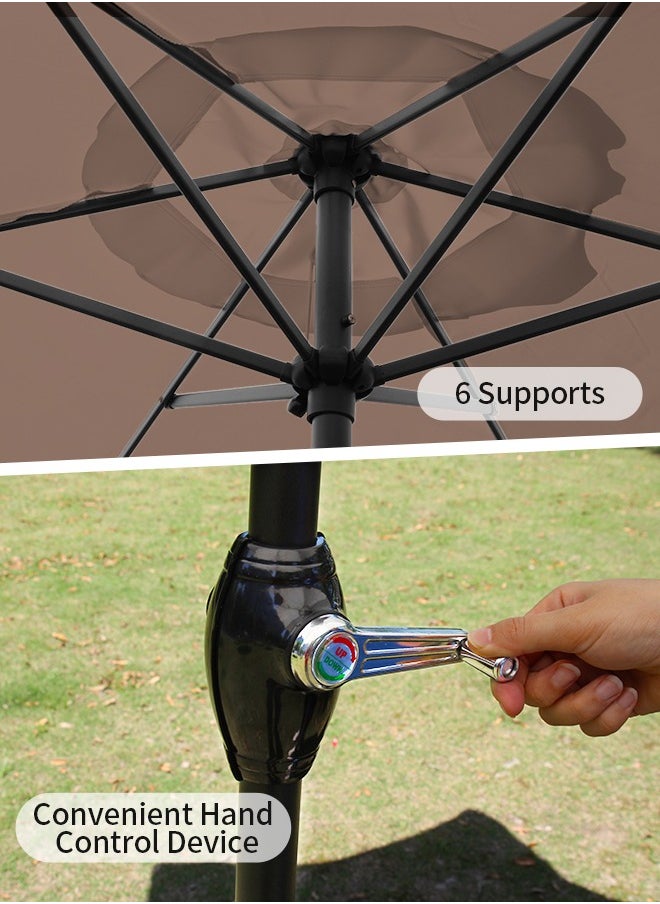 Snooe Outdoor Umbrella Steel Pole UPF50+ Protection Large Sun Shade Balcony Parasol for Outdoor Garden Backyard, Umbrella without base  - Image 4