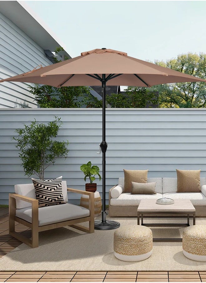 Snooe Outdoor Umbrella Steel Pole UPF50+ Protection Large Sun Shade Balcony Parasol for Outdoor Garden Backyard, Umbrella without base  - Image 2