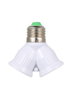 Generic A dual bulb (dual transformer) to increase the light intensity, converting from E27 to (2) E27 with two 12-watt LED bulbs and a screw plug to operate the bulbs with a switch, white  - Image 4