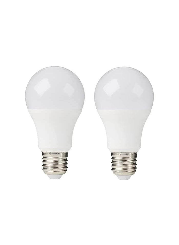 Generic - A dual bulb (dual transformer) to increase the light intensity, converting from E27 to (2) E27 with two 12-watt LED bulbs and a screw plug to operate the bulbs with a switch, white - Image 1