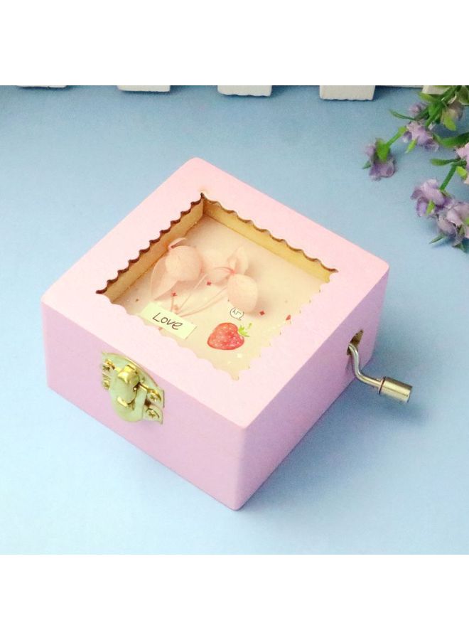 Small Dried Flower Wooden Music Box Cute Wooden Patch Music Box Student Creative Gift Birthday Gift Wholesale-Color:Section B  - Image 1
