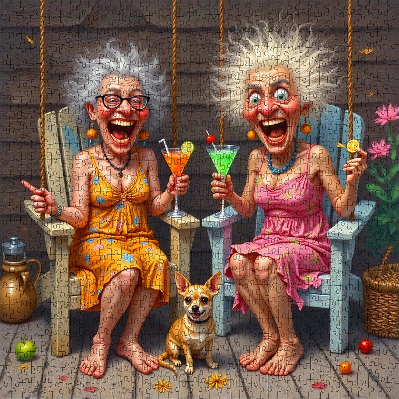 Lirches 1000pcs Jigsaw Puzzle for Adults Happy Grandma Puzzle Paper Puzzle for Family Fun Brain Challenge for Holidays Special - Image 3