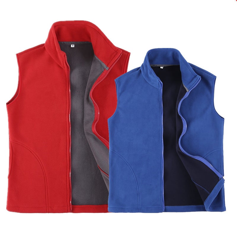 Sweatshirt Workwear Vest With Logo Printing Supermarket Volunteer Fleece-Lined Jacket Warm Fleece