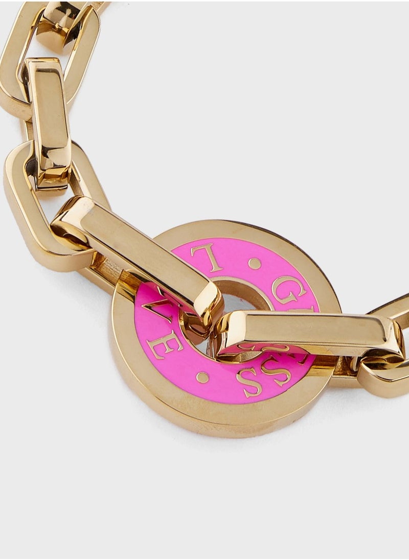 GUESS - Gold Curb Link Chain Bracelet - Image 1