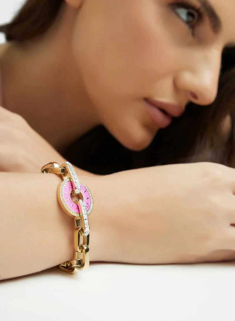 GUESS Gold Curb Link Chain Bracelet