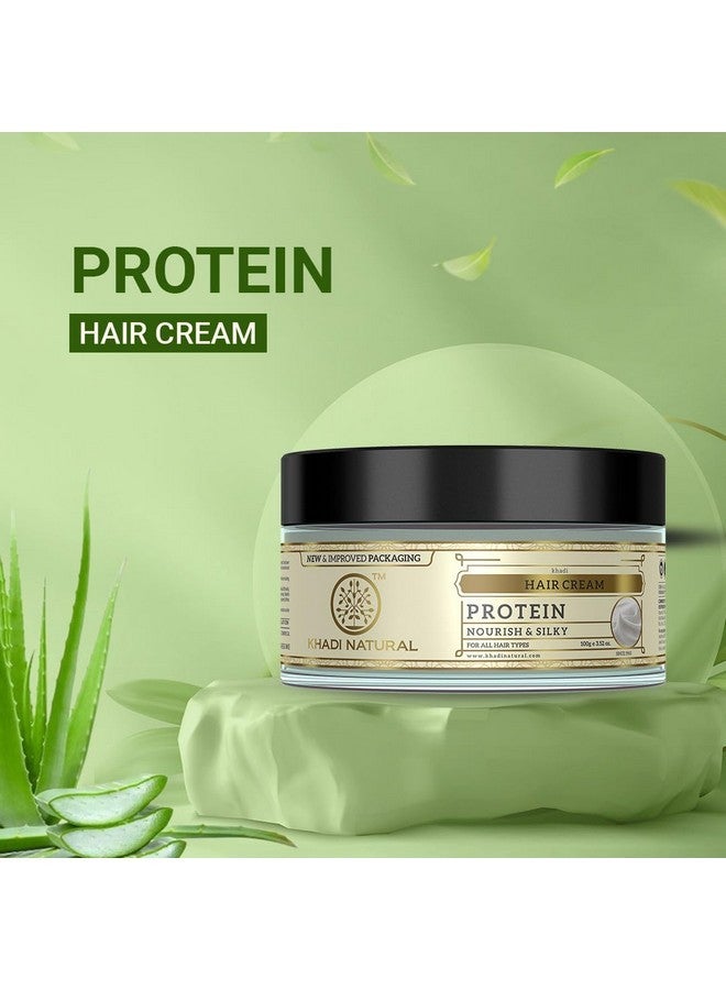 Khadi Natural Protein Hair Cream For Soft & Shiny Hair | Cream For Silky Hair | Natural Hair Cream For Dry Hair | Paraben & Silicone-Free | Suitable For All Hair Types| Pack Of 2(100 * 2, 200 Gm) - Image 5