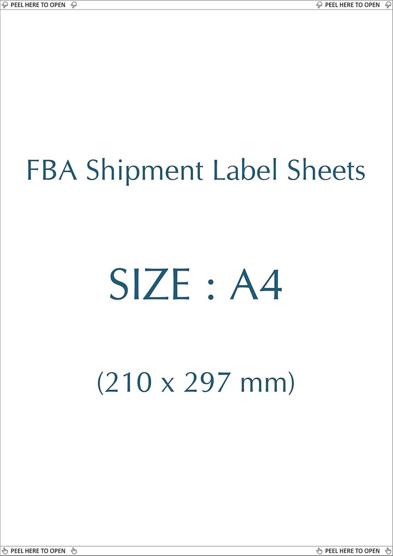 SECUREMENT ® Full Sticker Label A4 Sheets for FBA Shipment- Suitalble for All Printers (200) - Image 1