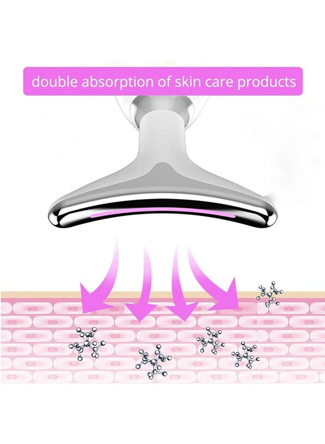 general Neck Face Firming Wrinkle Removal Tool,Electric Portable Microcurrent Facial Massager For Beauty,Double Chin Reducer Vibration Massager with 3 Color Modes - Image 2