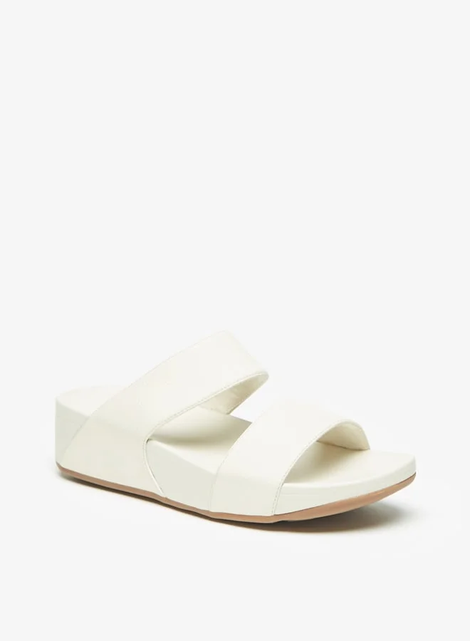 Le Confort Women Solid Slip-On Flatform Heeled Sandals