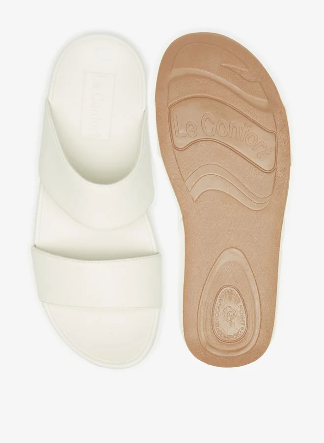 Le Confort Women Solid Slip-On Flatform Heeled Sandals