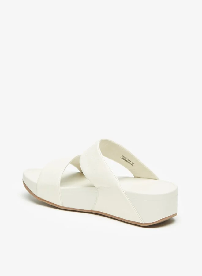 Le Confort Women Solid Slip-On Flatform Heeled Sandals