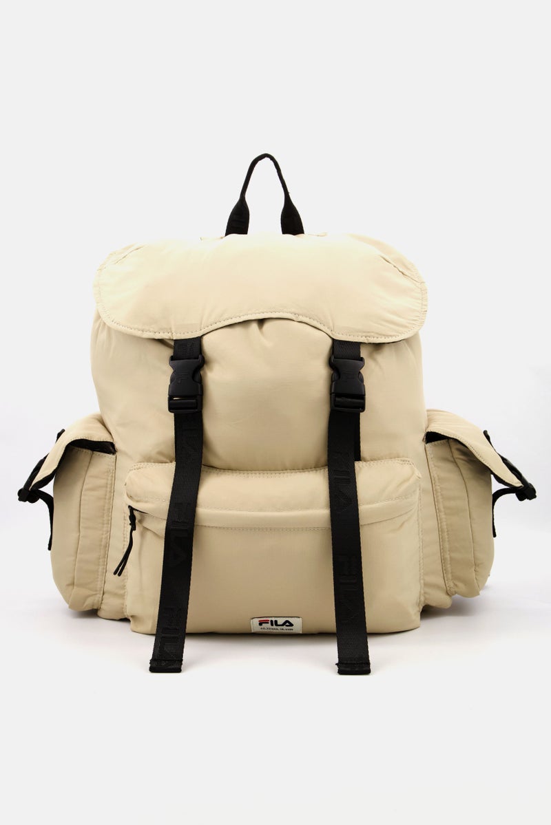 FILA Men Brand Logo Backpack 44 H x 48 L x 15 W cm, Tan - Image 1