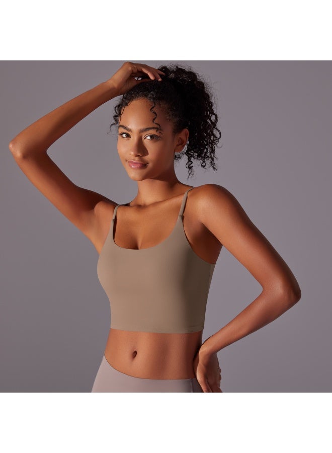 KUYING Suspenders Yoga Tank Tops for Fitness Naked Feel Sport Bra Gym Vest Women Camisole Workout Underwear Sportswear Outfit - Image 5