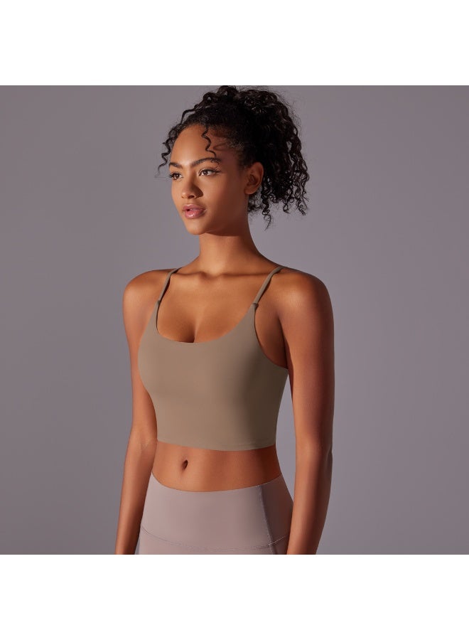 KUYING Suspenders Yoga Tank Tops for Fitness Naked Feel Sport Bra Gym Vest Women Camisole Workout Underwear Sportswear Outfit - Image 3