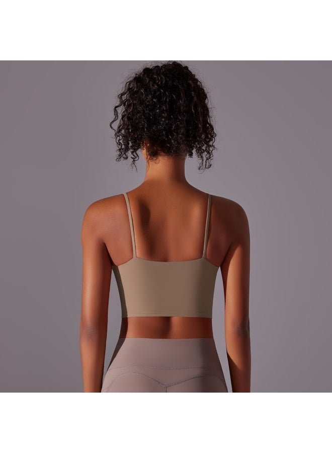 KUYING Suspenders Yoga Tank Tops for Fitness Naked Feel Sport Bra Gym Vest Women Camisole Workout Underwear Sportswear Outfit - Image 4