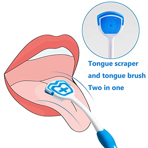 SCHUBERT By The Formula Tongue Brush Cleaner Scraper Helps Fight Bad Breath, Professional Tongue Brush For Freshing Breath, 2 Tongue Scrapers - 2 Pack Colors May Vary - Image 2