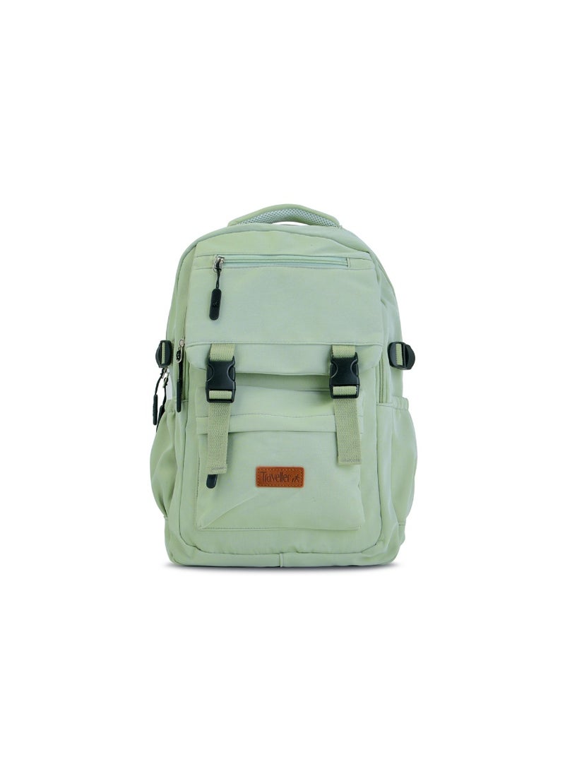 Traveller 18 Inch Canvas Backpack with Spacious Main Compartment Multiple Organizational Pockets Breathable Back Panel and Padded Shoulder Straps for School Travel and Daily Use TR3339 - Image 1