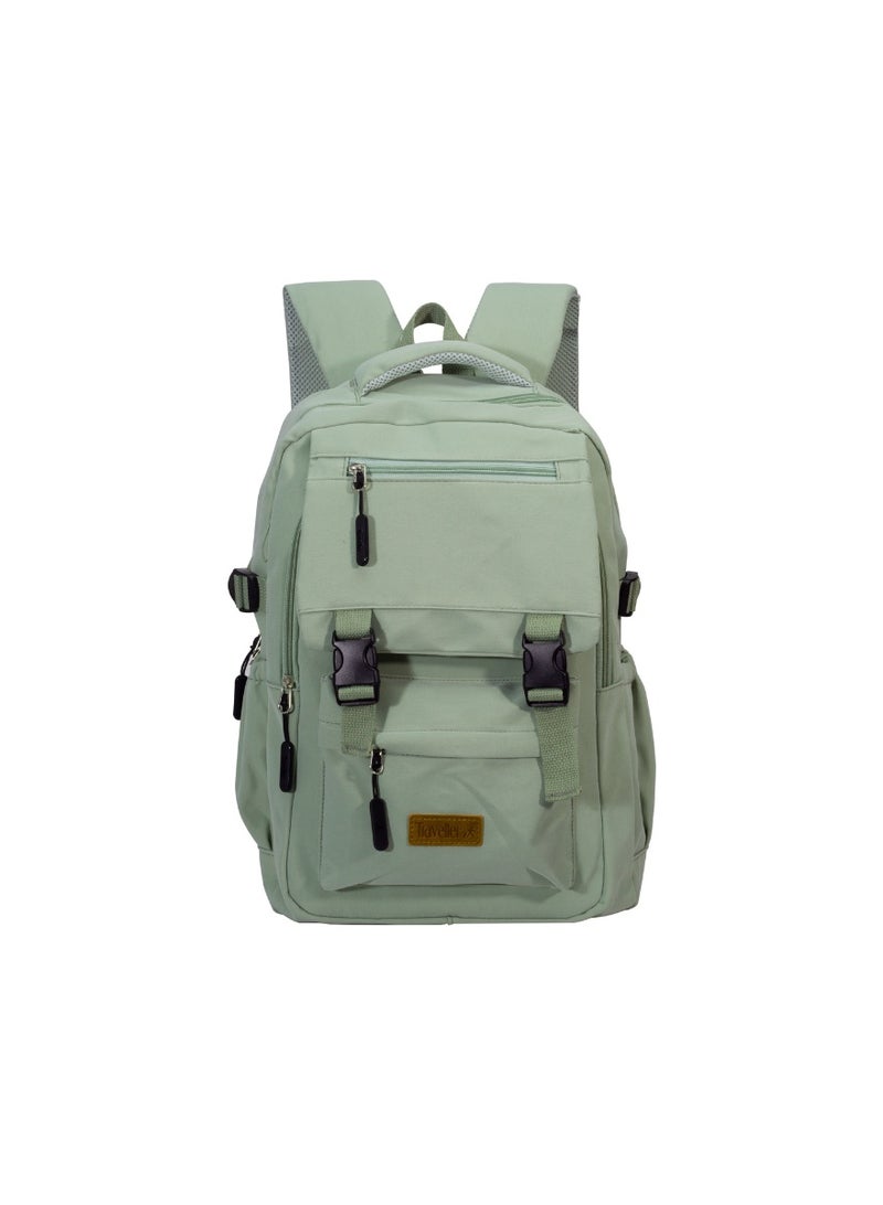 Traveller 18 Inch Canvas Backpack with Spacious Main Compartment Multiple Organizational Pockets Breathable Back Panel and Padded Shoulder Straps for School Travel and Daily Use TR3339 - Image 2