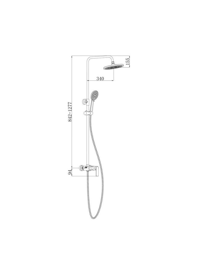 DANUBE HOME Milano Melz Bath Shower with Rod & Rain Shower Complete Set  - Image 2