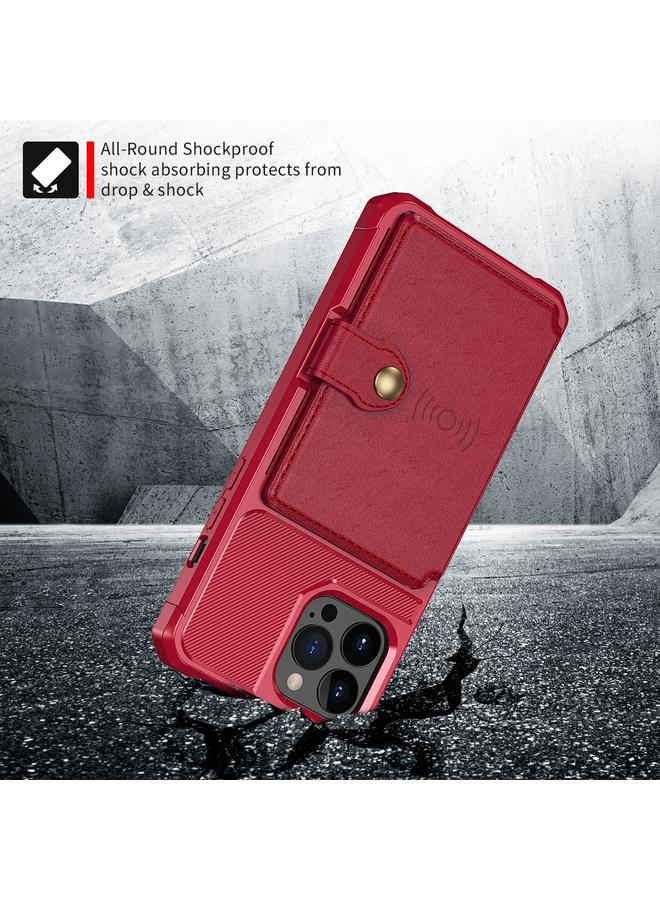 اس-توب حافظة جلدية لهاتف iPhone 13 Pro مع محفظة مغناطيسية وحقيبة بطاقات - Image 4