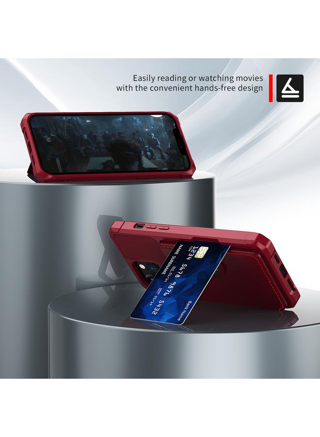 اس-توب حافظة جلدية لهاتف iPhone 13 Pro مع محفظة مغناطيسية وحقيبة بطاقات - Image 3