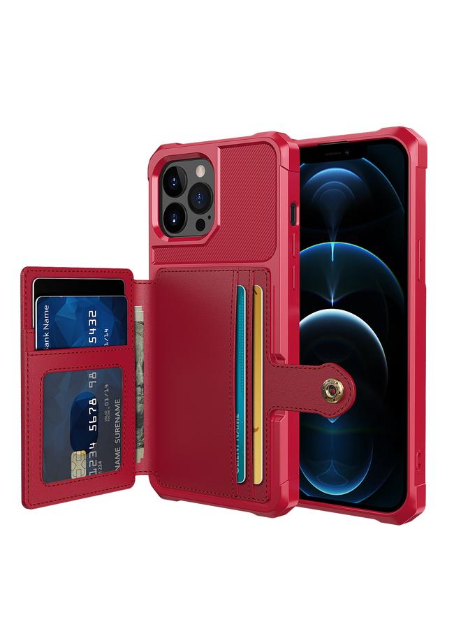 اس-توب حافظة جلدية لهاتف iPhone 13 Pro مع محفظة مغناطيسية وحقيبة بطاقات - Image 1