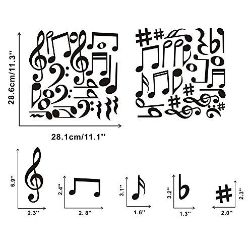 IARTTOP ARTTOP Musical Note Wall Decals,Creative Music Notes Removable Vinyl Wall Stickers for Classroom Kids Room Music Studio Decoration - Image 5
