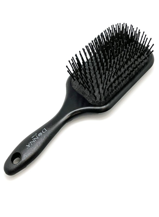 Donna Paddle Brush Large 1pc Black Brush for Medium to Long Hair, for Curly Hair, Straight Hair Brush - Image 1