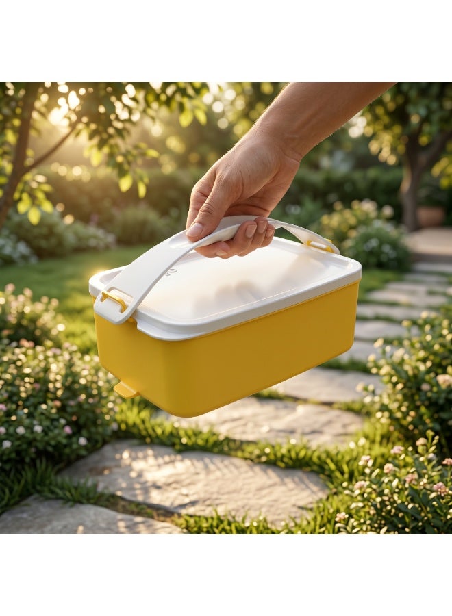 EasyGO Easy-Go 1.5L Portable Lunch Box with Handle – Sectioned - Microwave, Freezer & Dishwasher Safe - Image 1