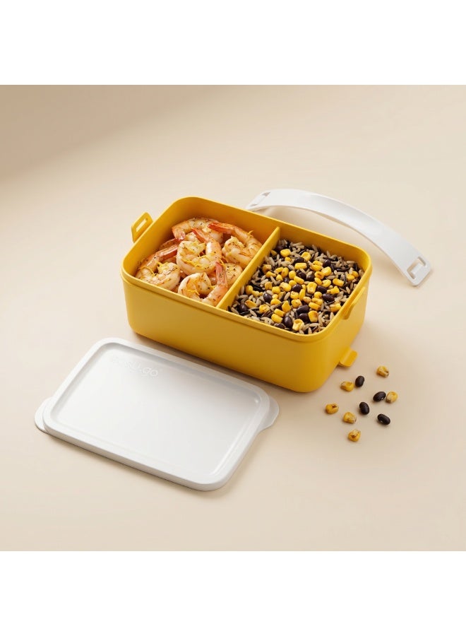 EasyGO Easy-Go 1.5L Portable Lunch Box with Handle – Sectioned - Microwave, Freezer & Dishwasher Safe - Image 4