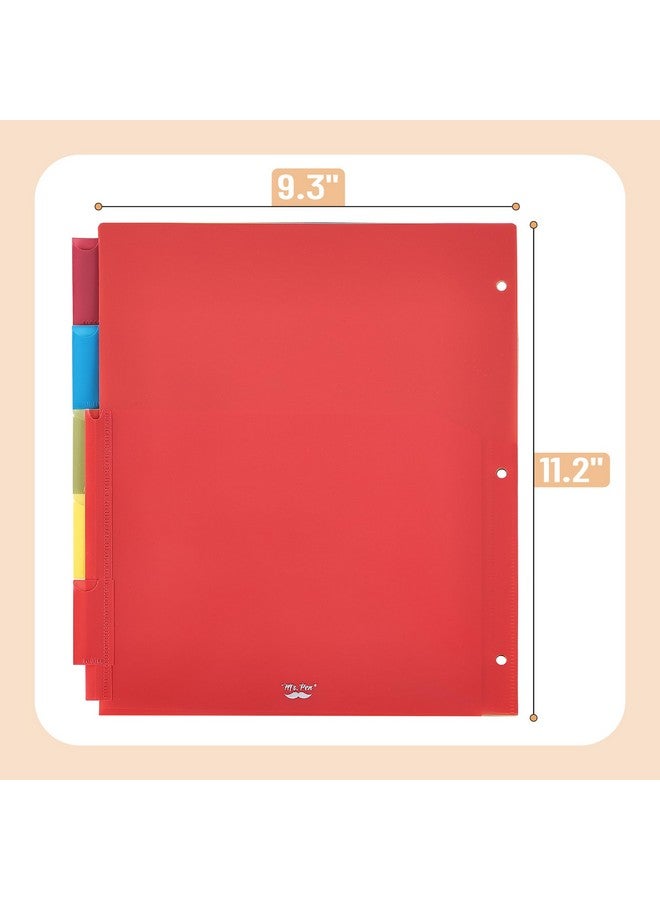 Mr. Pen - Expanding Binder Dividers With Pockets And Tabs, 5 Tabs, Colorful Dividers For 3 Ring Binder With Pockets, Pocket Dividers For 3 Ring Binder With Tabs, Binder Dividers With Tabs And Pockets  - Image 5