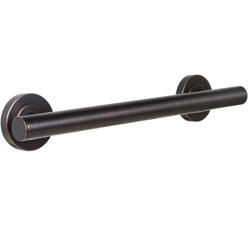 Lava Odoro Shower Grab Bar Modern Stainless Steel Handicap Grab Bar for Bathtubs and Showers Shower Safety Bar for Seniors Disabled ADACompliant Oil Rubbed Bronze 12 Inch - Image 1