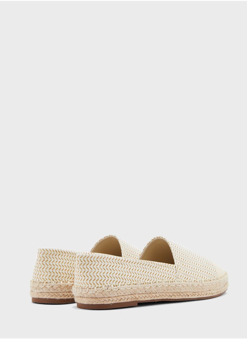 ELLA - Textured Toe Cap Espadrille - Image 1