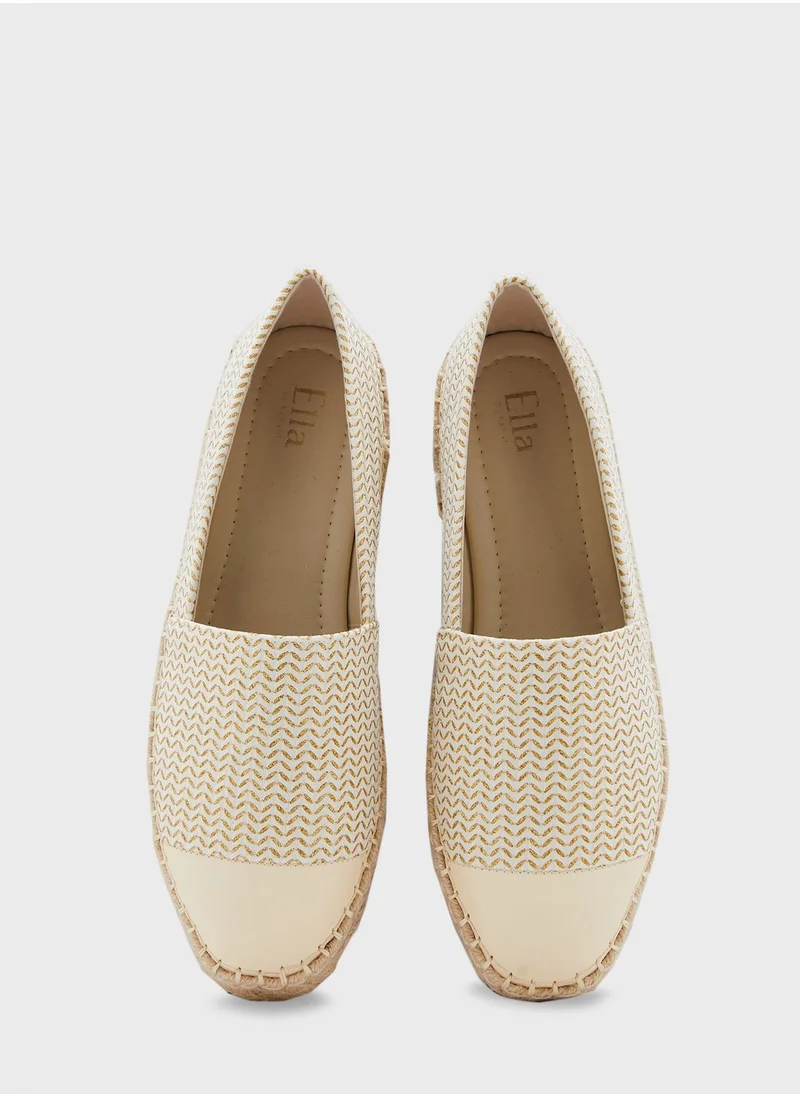 ELLA Textured Toe Cap Espadrille