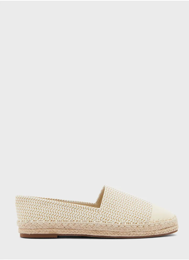 ELLA Textured Toe Cap Espadrille