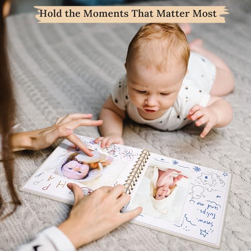 Hiwhy 8 x 8 Inch Scrapbook Photo Album Linen Cover, Hardcover Kraft White Pages Memory Book, for Travel Wedding Guest Book Christmas Baby Shower (20 Sheets/ 40 Pages,Beige) - Image 5