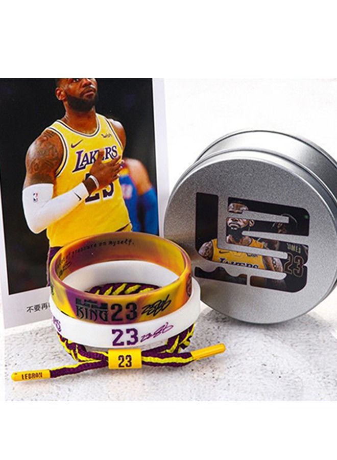 GROIC Basketball LeBron Wristbands James Basketball Bracelet Signature Sport Silicone Adjustable Bracelet Memory Gift 5 Pcs - Image 3